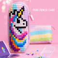 Andstal Pixel Design  School Pencil Case 2pcs/set DIY Puzzle Cute Pencil Case For Girls School Stationery